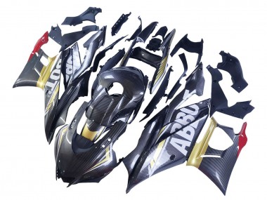Wholesale 2022-2024 Yamaha YZF R3/R25 Motorcycle Fairings - Black Carbon Fiber Style Gold Red ABBOT Canada