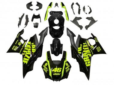Wholesale 2022-2024 Yamaha YZF R3/R25 Motorcycle Fairings - Black Green ENEOS 46 Canada