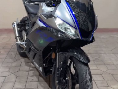 Wholesale 2022-2024 Yamaha YZF R3/R25 Motorcycle Fairings - Marble Black Silver Blue Forged Carbon Fiber Style Canada