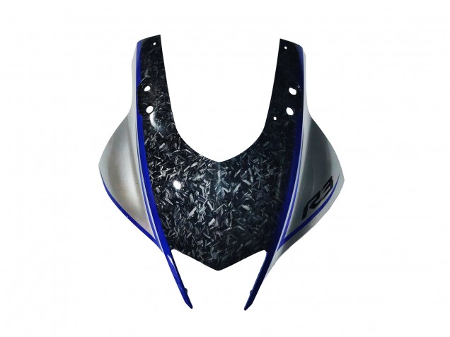 2022-2024 Yamaha YZF R3/R25 Motorcycle Fairings - Marble Black Silver Blue Forged Carbon Fiber Style Canada