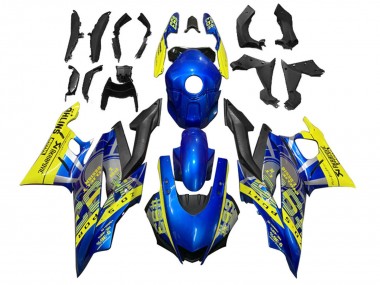 Wholesale 2022-2024 Yamaha YZF R3/R25 Motorcycle Fairings - Yellow Blue Matte Black 93 Canada
