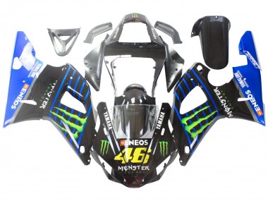 Wholesale 2000-2001 Yamaha YZF 1000 R1 Motorcycle Fairings - Blue Black Green Monster Yamalube ENEOS 46 Canada