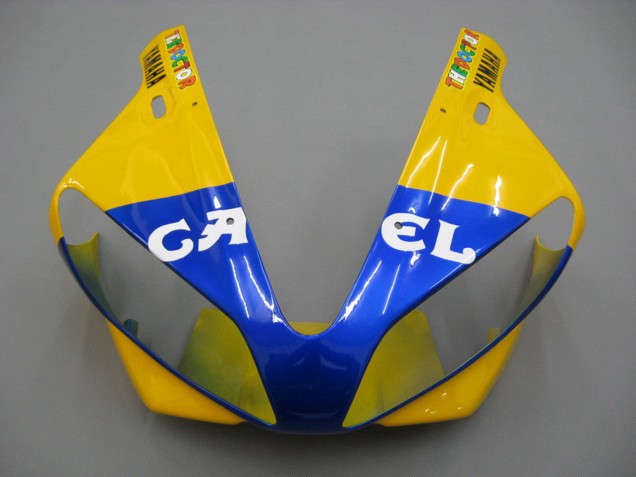 2000-2001 Yamaha YZF 1000 R1 Motorcycle Fairings - White Yellow Blue Motul Camel Canada