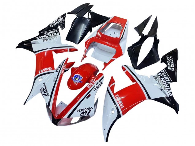 2002-2003 Yamaha YZF 1000 R1 Motorcycle Fairings - White Red Black Petronas Canada
