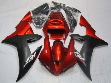 Wholesale 2002-2003 Yamaha YZF 1000 R1 Motorcycle Fairings - Red Matte Black Canada