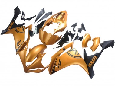 Wholesale 2007-2008 Yamaha YZF 1000 R1 Motorcycle Fairings - Gold Black Canada