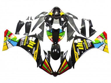 Wholesale 2012-2014 Yamaha YZF 1000 R1 Motorcycle Fairings - Glossy Black Yellow Green Blue Red Color Wheel Canada