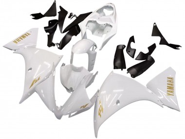 Wholesale 2012-2014 Yamaha YZF 1000 R1 Motorcycle Fairings - White Gold Decals Canada