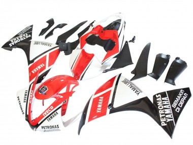 Wholesale 2012-2014 Yamaha YZF 1000 R1 Motorcycle Fairings - White Red Glossy Black Petronas Canada