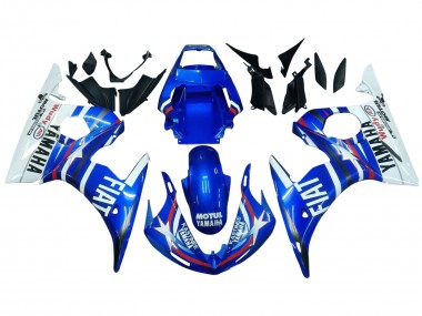 Wholesale 2003-2004 Yamaha YZF R6 Motorcycle Fairings - White Blue Fiat Motul Kastinee Canada