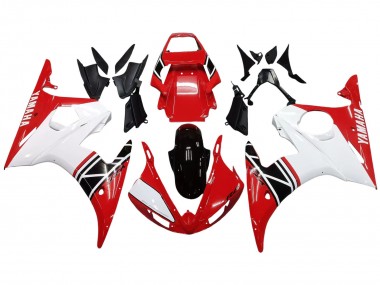 Wholesale 2006-2009 Yamaha YZF R6S Motorcycle Fairing - White Red Glossy Black Canada