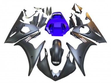 Wholesale 2003-2004 Yamaha YZF R6 Motorcycle Fairings - Blue Matte Black Canada