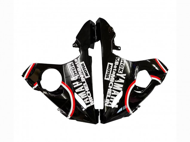 2006-2009 Yamaha YZF R6S Motorcycle Fairings - Glossy Black Red White Lucky Strike Motul Canada