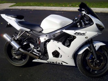 Wholesale 2006-2009 Yamaha YZF R6S Motorcycle Fairings - White Black Decals Canada