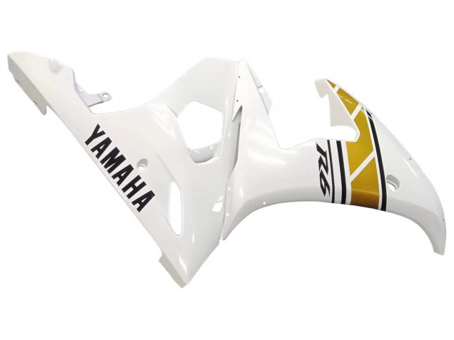 2003-2004 Yamaha YZF R6 Motorcycle Fairings - White Gold Canada