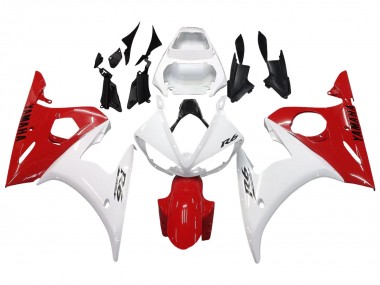 Wholesale 2005 Yamaha YZF 600 R6 Motorcycle Fairings - White Red Canada