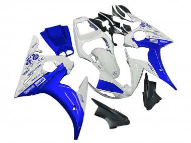 Wholesale 2005 Yamaha YZF 600 R6 Motorcycle Fairings - White Blue Yamalube Canada