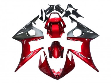 Wholesale 2005 Yamaha YZF 600 R6 Motorcycle Fairing Kits - Red Matte Black Canada