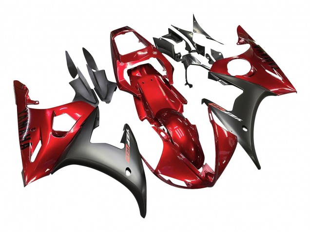 2005 Yamaha YZF 600 R6 Motorcycle Fairing - Red Matte Black Canada