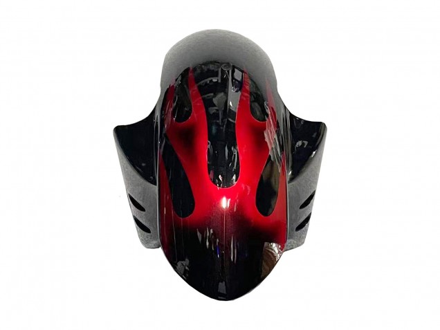 2005 Yamaha YZF 600 R6 Motorcycle Fairings - Black with Red Flame Canada