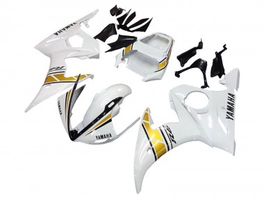 Wholesale 2005 Yamaha YZF 600 R6 Motorcycle Fairings - White Gold Black Canada