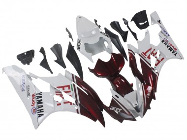 Wholesale 2006-2007 Yamaha YZF 600 R6 Motorcycle Fairings - White Maroon Red Fiat Acer Yamalube Canada
