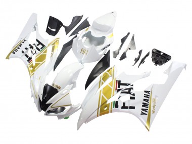 Wholesale 2006-2007 Yamaha YZF 600 R6 Motorcycle Fairings - White Gold Black Fiat Canada