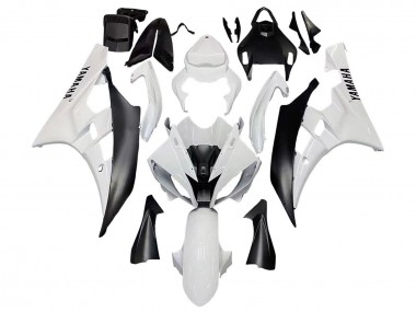 Wholesale 2006-2007 Yamaha YZF 600 R6 Motorcycle Fairings - White Matte Black Canada
