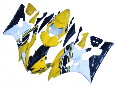 Wholesale 2006-2007 Yamaha YZF 600 R6 Motorcycle Fairings - Yellow White Glossy Black Motul Canada