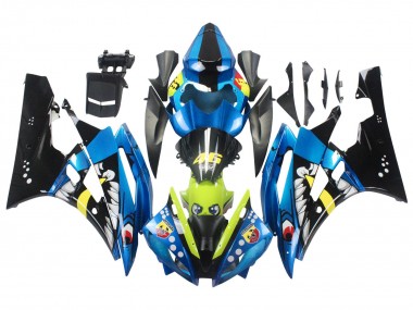 Wholesale 2006-2007 Yamaha YZF 600 R6 Motorcycle Fairings - Blue Neon Green Black Shark Canada
