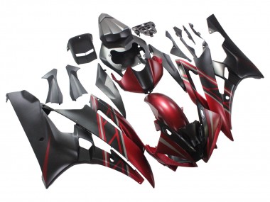 Wholesale 2006-2007 Yamaha YZF 600 R6 Motorcycle Fairings - Red Matte Black Canada