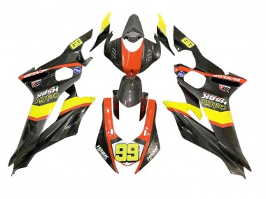 Wholesale 2008-2016 Yamaha YZF 600 R6 Motorcycle Fairings - Yellow Orange Black Carbon Fiber Style Canada