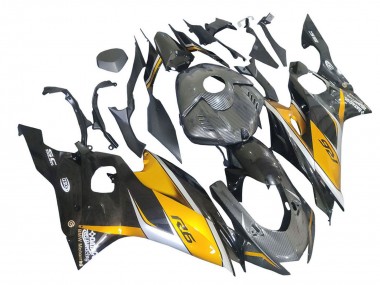 Wholesale 2017-2023 Yamaha YZF 600 R6 Motorcycle Fairings - Gold Black Carbon Fiber Canada
