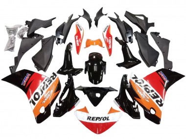 Wholesale 2011-2015 Honda CBR250RR Motorcycle Fairings - Orange White Red Black Glossy HRC Repsol Canada
