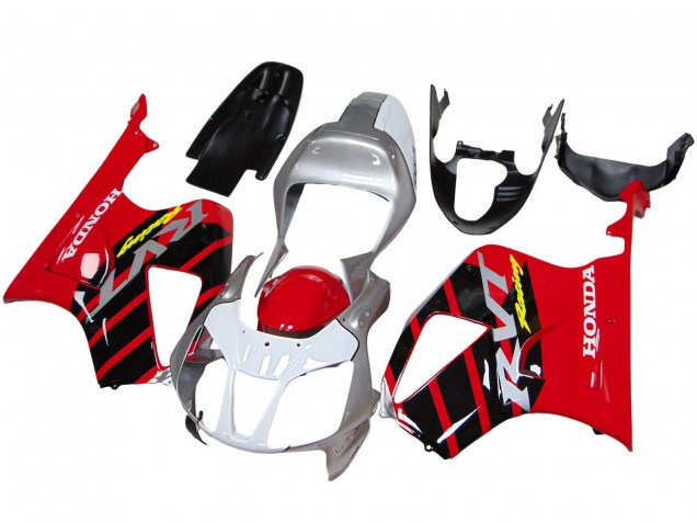 2000-2006 Honda VTR1000 Motorcycle Fairings - Silver Red Black Stripe Racing Canada