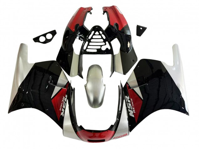 1988-1989 Honda NSR250R Motorcycle Fairings - Silver Red Glossy Black Canada