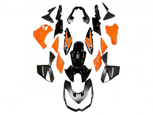 2010-2013 Kawasaki Z1000 Motorcycle Fairings - Orange Glossy Black Canada