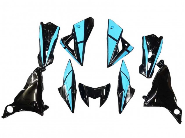 2013-2018 Kawasaki Z800 Motorcycle Fairings - Light Blue Glossy Black Canada