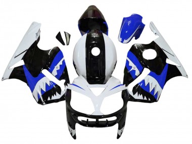 Wholesale 2002-2006 Kawasaki ZX12R Motorcycle Fairings - White Blue Black Shark Canada