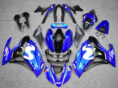 Wholesale 2015-2018 Yamaha YZF R3 Motorcycle Fairings - Blue Black Green Monster Canada