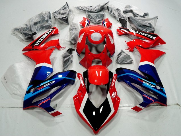 2021-2023 Honda CBR650R Motorcycle Fairings - Red Blue HRC Canada