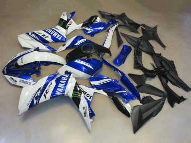 Wholesale 2015-2018 Yamaha YZF R3/R25 Motorcycle Fairings - White Blue Yamalube ENEOS Monster Canada