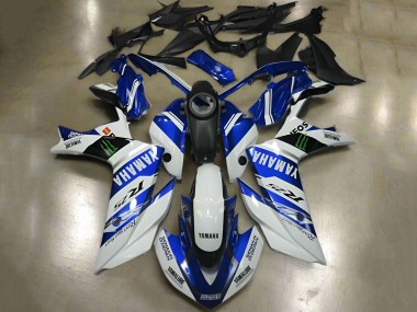 Wholesale 2015-2018 Yamaha YZF R3/R25 Motorcycle Fairings - White Blue Yamalube ENEOS Monster Canada