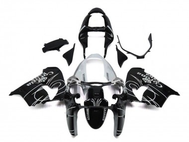 Wholesale 2002-2003 Kawasaki ZX9R Motorcycle Fairings - Glossy Black White Corona Extra Canada