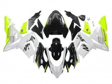 Wholesale 2004-2005 Kawasaki ZX10R Motorcycle Fairings - White Black Neon Yellow Canada
