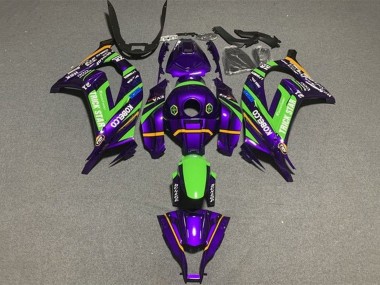 Wholesale 2016-2020 Kawasaki ZX10R Motorcycle Fairings - Purple Green Trick Star Kobelco Canada