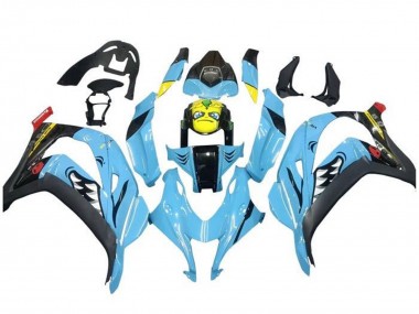 Wholesale 2016-2020 Kawasaki ZX10R Motorcycle Fairings - Light Blue Yellow Shark Canada