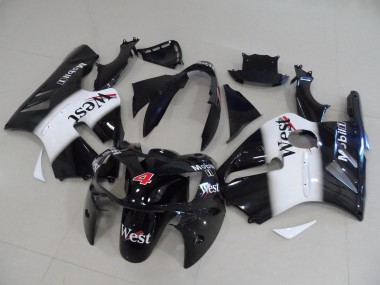 Wholesale 2002-2006 Kawasaki ZX12R Motorcycle Fairings - Glossy Black White Red West Mobil 4 Canada