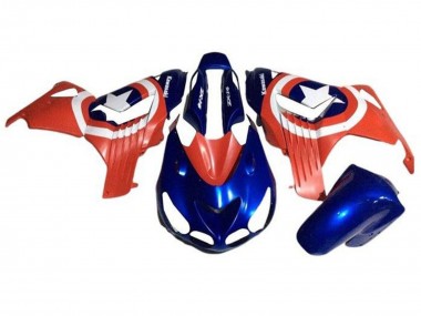 Wholesale 2006-2011 Kawasaki ZX14R ZZR1400 Motorcycle Fairings - Blue Red White Star Captain America Canada