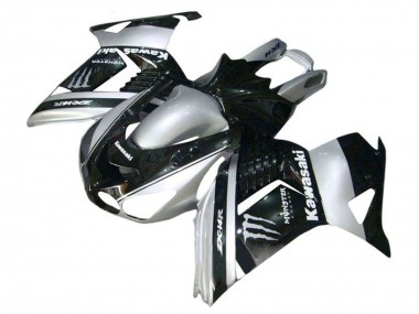 Wholesale 2006-2011 Kawasaki ZX14R ZZR1400 Motorcycle Fairings - Silver Black Monster Canada